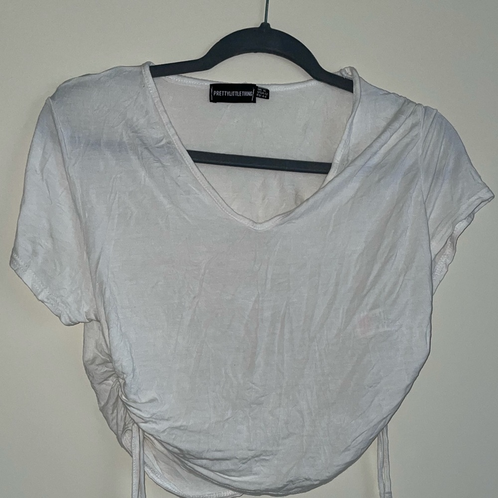 Pretty little thing crop top scrunch sides